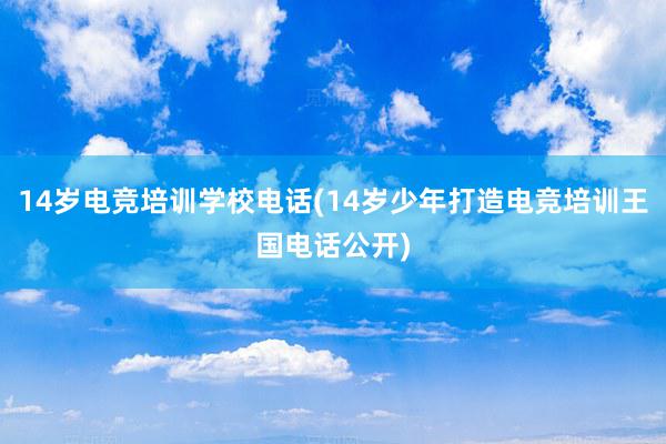 14岁电竞培训学校电话(14岁少年打造电竞培训王国电话公开)