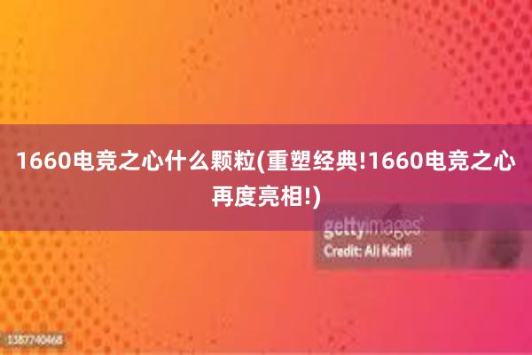 1660电竞之心什么颗粒(重塑经典!1660电竞之心再度亮相!)