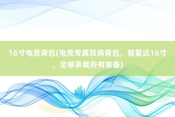 16寸电竞背包(电竞专属双肩背包，容量达16寸，足够承载所有装备)