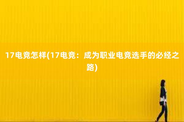 17电竞怎样(17电竞：成为职业电竞选手的必经之路)