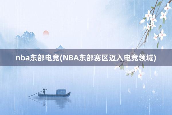 nba东部电竞(NBA东部赛区迈入电竞领域)