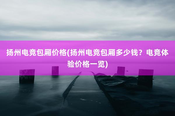 扬州电竞包厢价格(扬州电竞包厢多少钱？电竞体验价格一览)