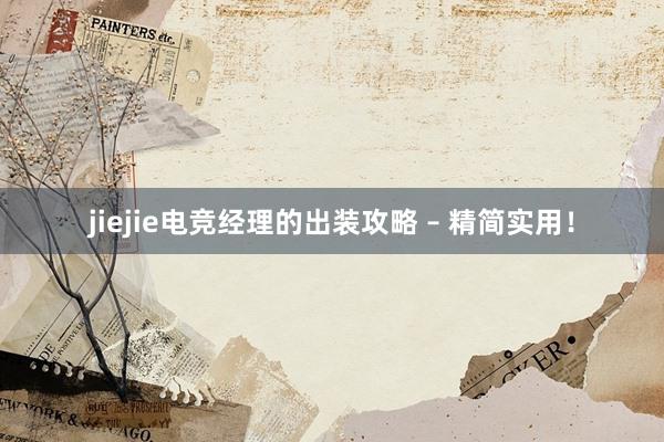 jiejie电竞经理的出装攻略 – 精简实用！