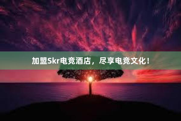 加盟Skr电竞酒店，尽享电竞文化！