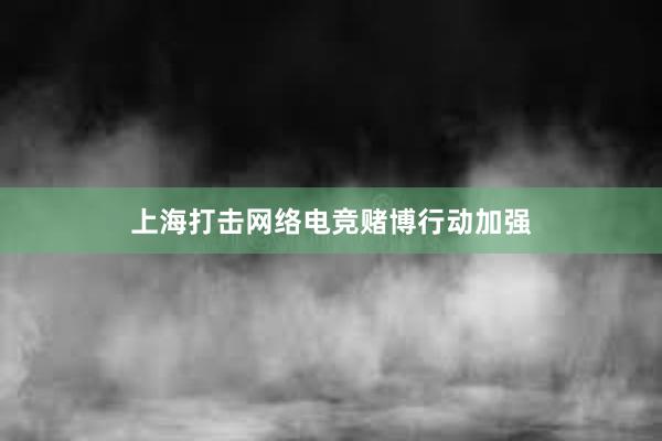 上海打击网络电竞赌博行动加强