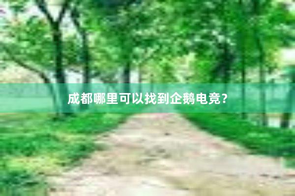 成都哪里可以找到企鹅电竞？