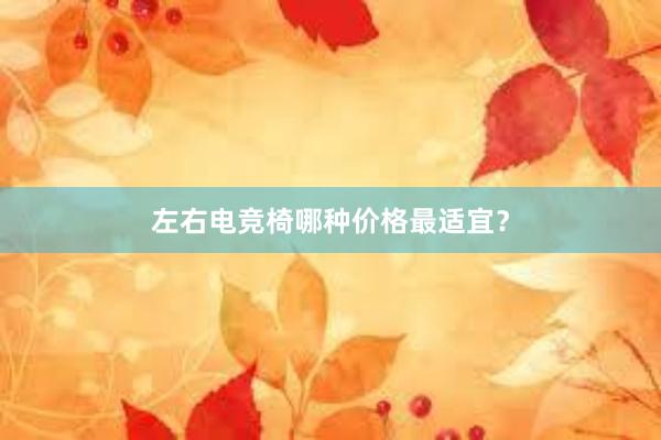 左右电竞椅哪种价格最适宜？