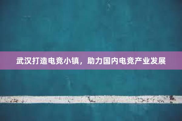 武汉打造电竞小镇，助力国内电竞产业发展