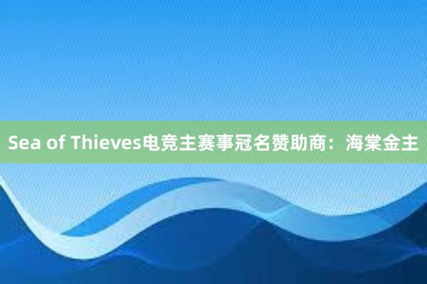 Sea of Thieves电竞主赛事冠名赞助商：海棠金主