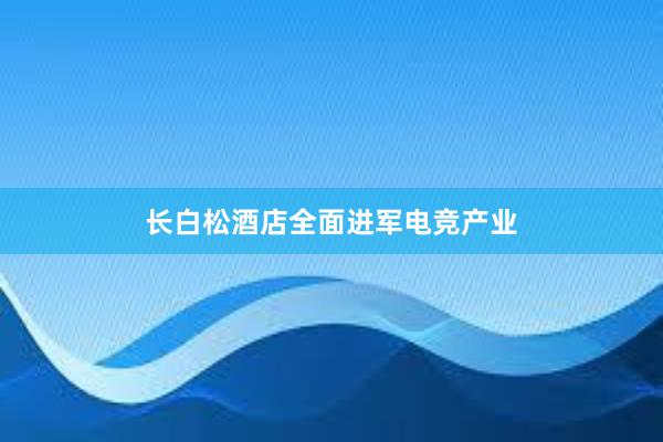 长白松酒店全面进军电竞产业