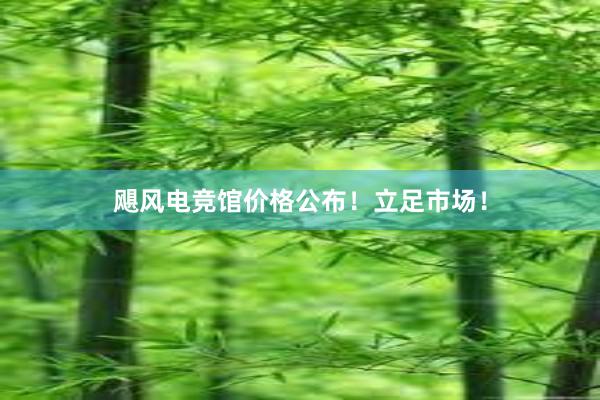 飓风电竞馆价格公布！立足市场！